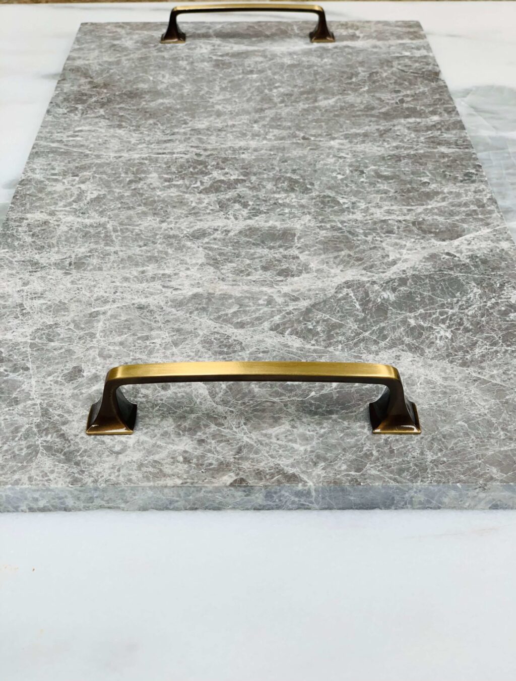 Marble Serving board Tundra Blue (Gold)