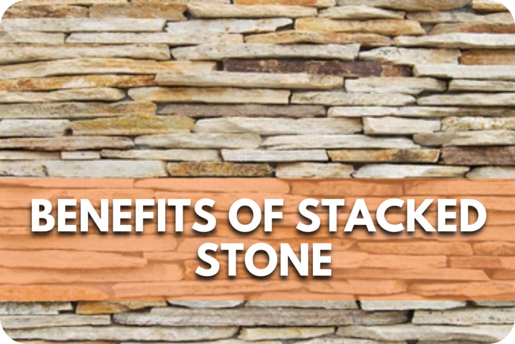 Close-up of a stacked stone wall showcasing its natural texture and aesthetic appeal.