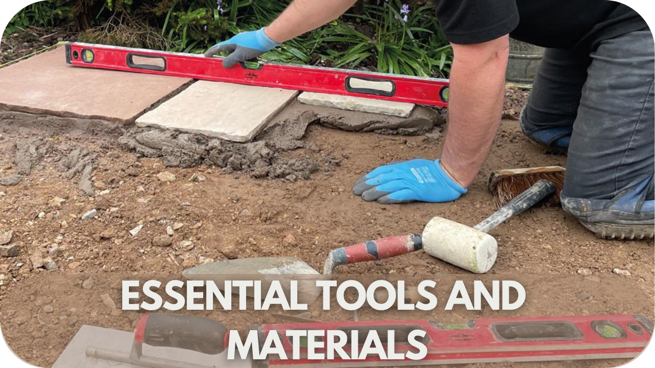 Must-have tools and materials for a durable stone patio.