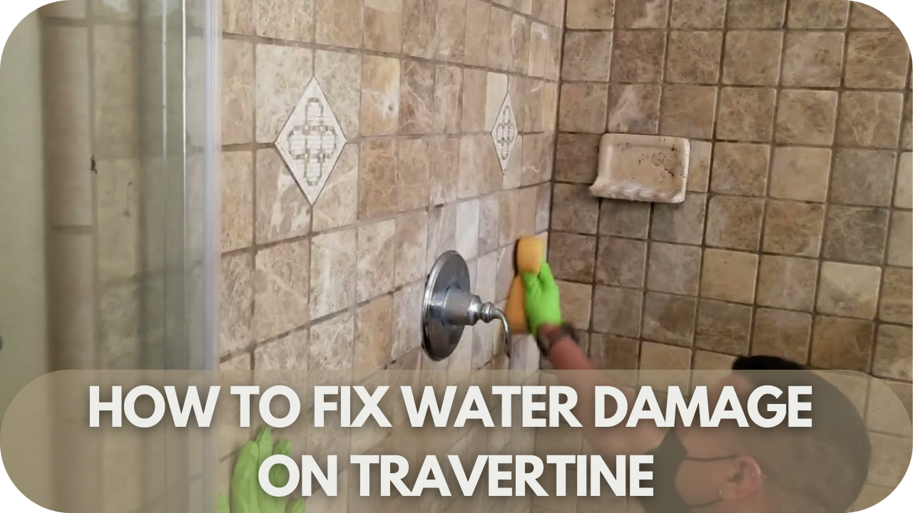 Steps on how to fix water damage on travertine, including cleaning, repairing, and resealing to restore its natural beauty.