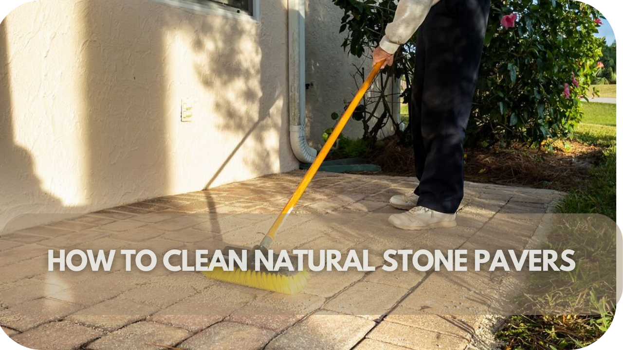 Clean stone pavers