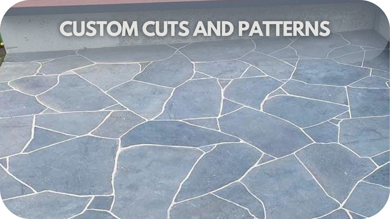 Custom cuts and patterns in Bluestone flooring