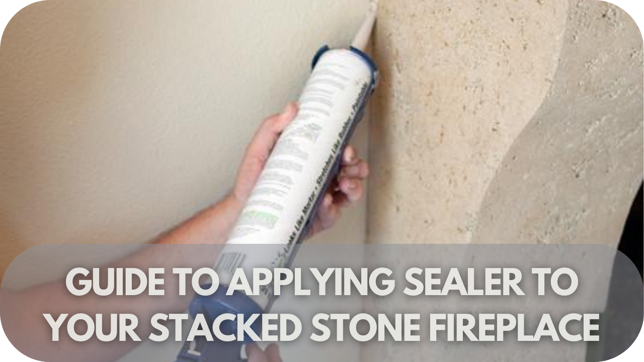 Applying sealer to stacked stone