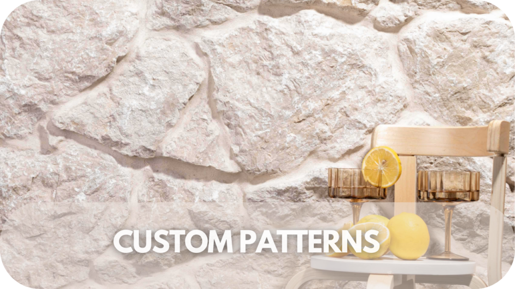 Custom travertine wall patterns