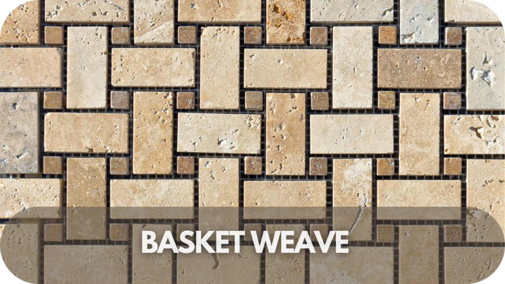 Basket weave travertine pattern