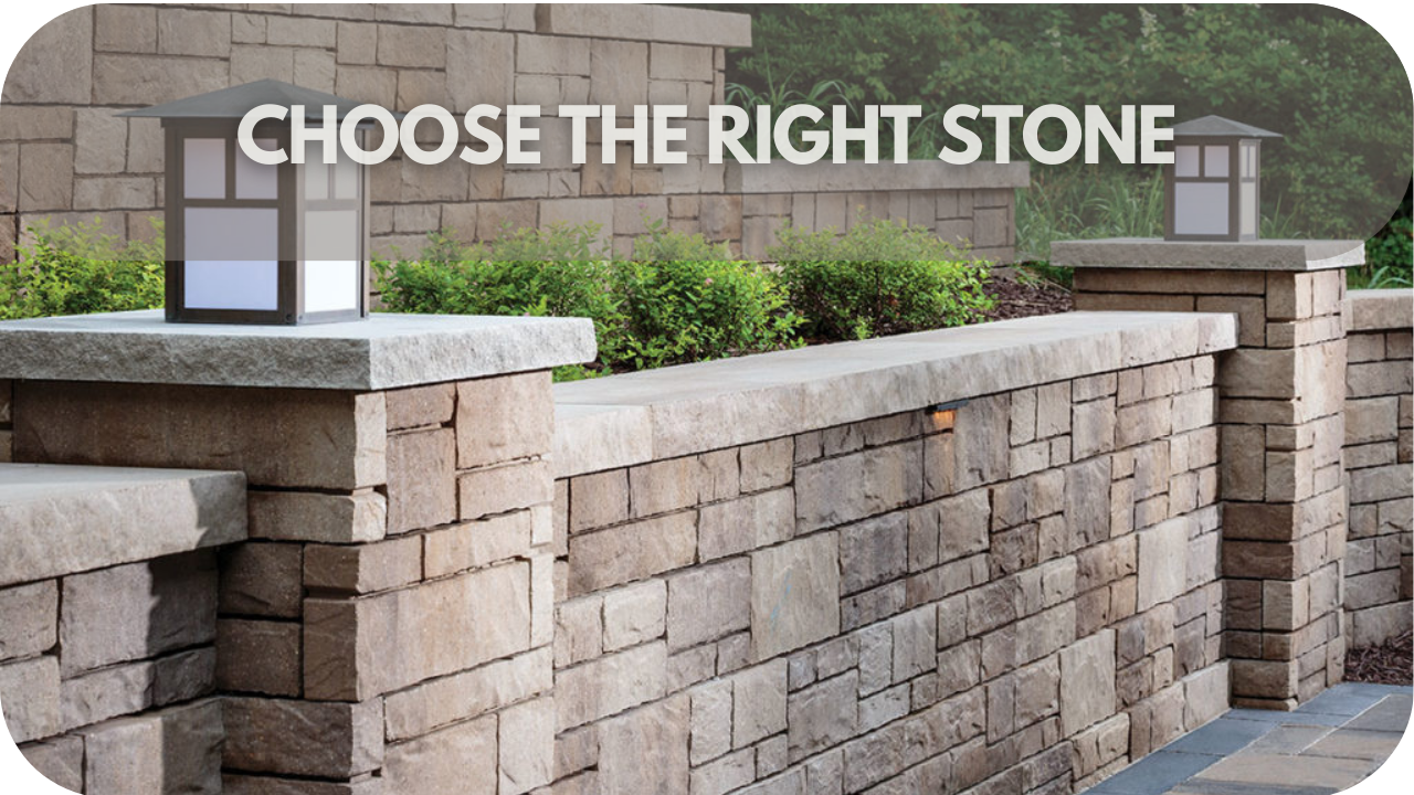 Choosing the right stone for a retaining wall