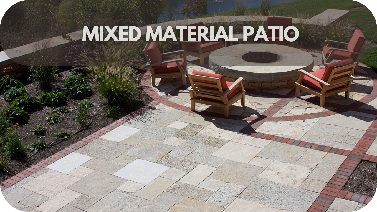 Mixed material patio