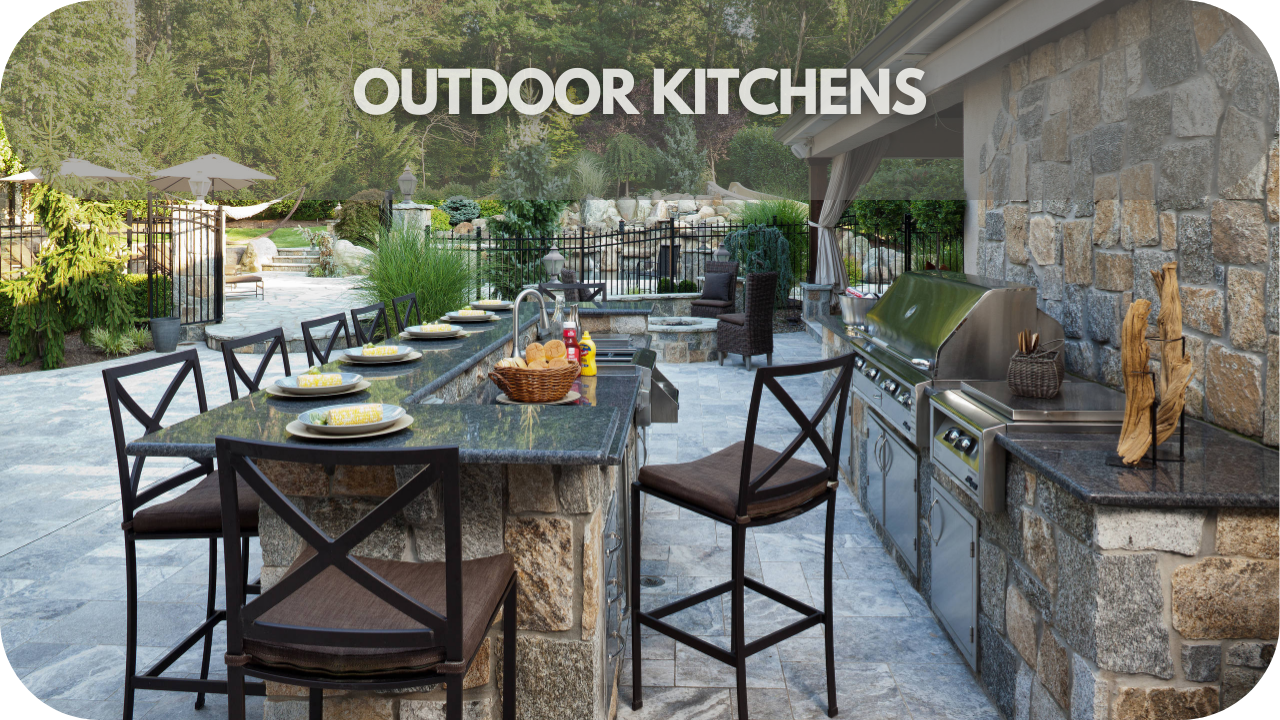 Shoreham quartz pavers for outdoor kitchens