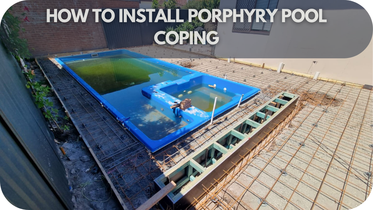 Installing porphyry pool coping