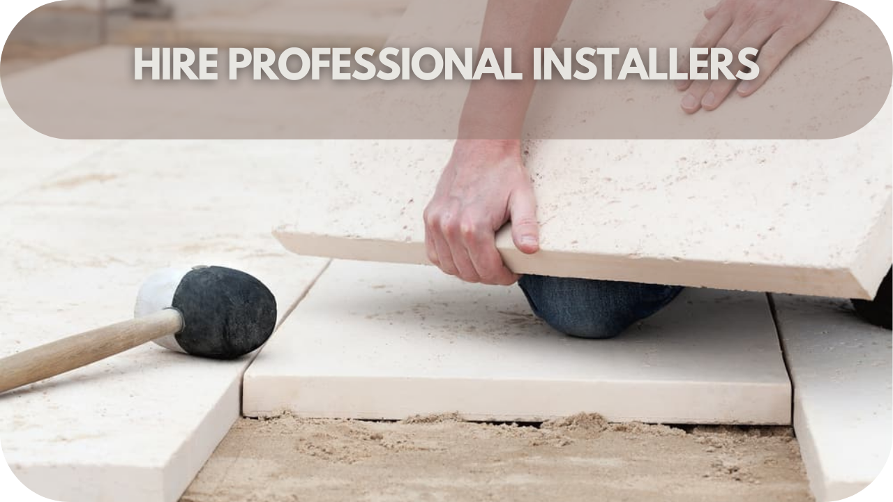 Professional marble paving installation service