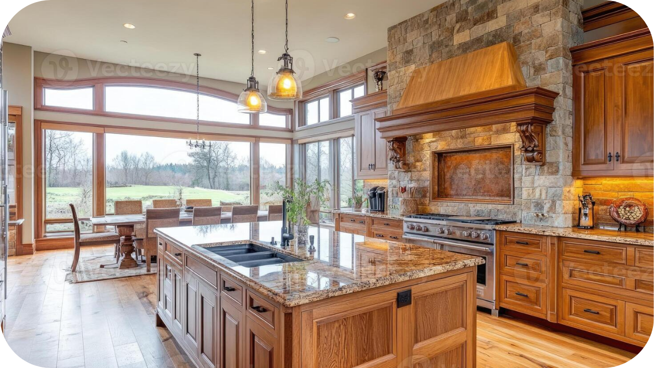  Elegant Hotham Granite in a luxury kitchen.