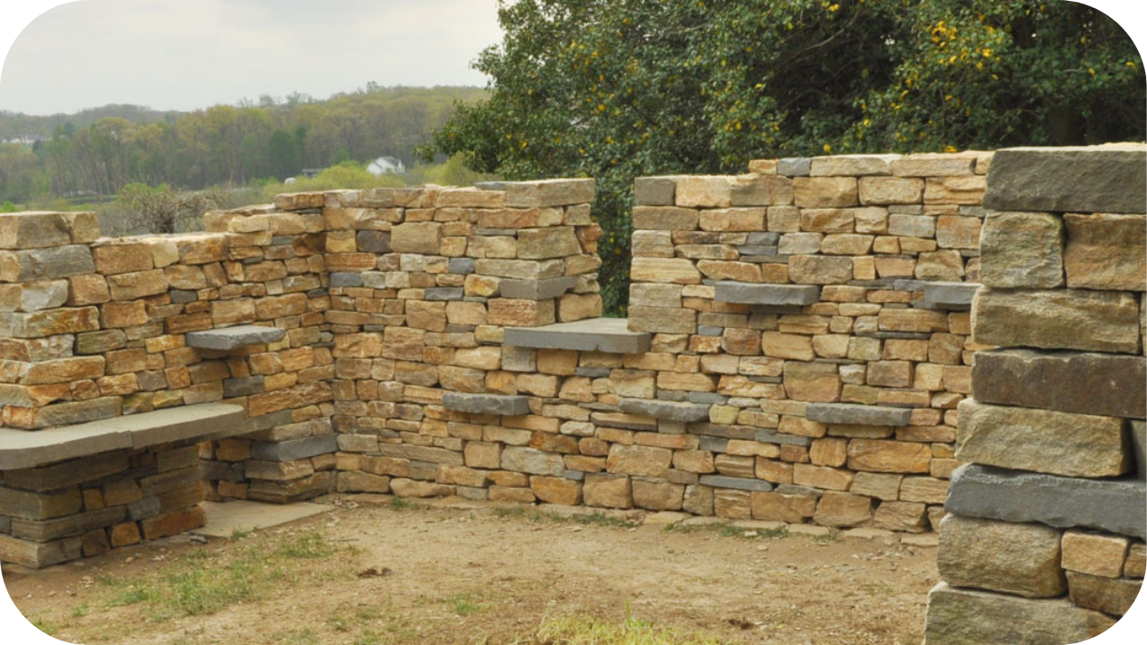 Step-by-step stone walling process from start to finish