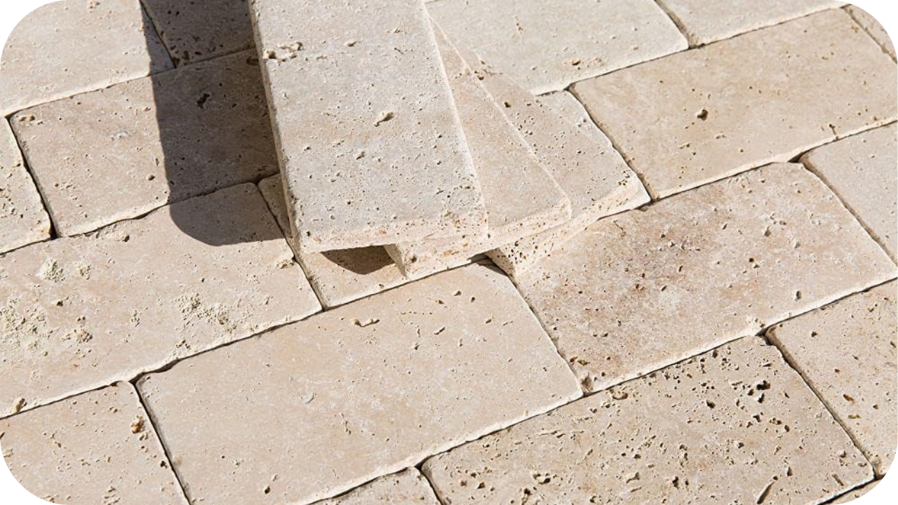 Tumbled Travertine Pavers